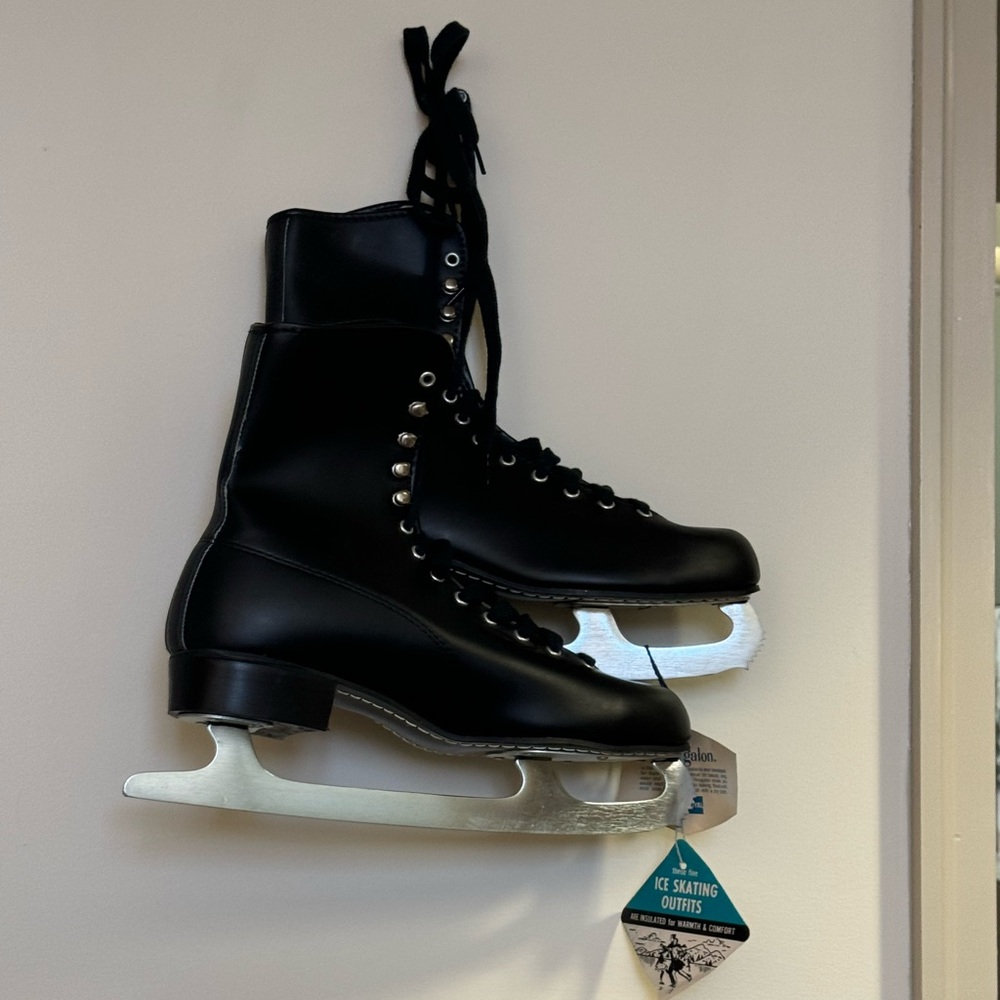Vintage black ice skates